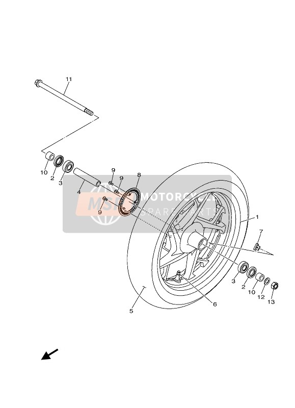 Yamaha XMAX 300 2020 FRONT WHEEL for a 2020 Yamaha XMAX 300